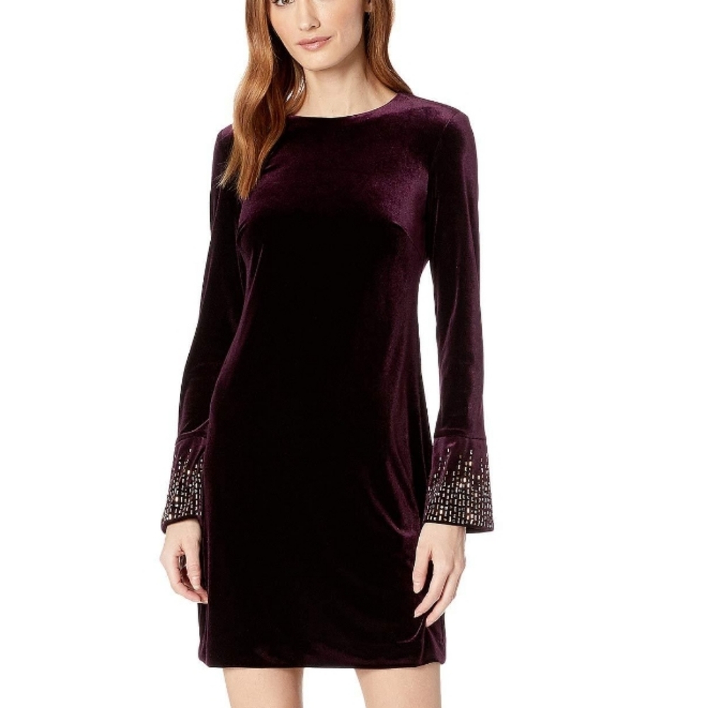 Calvin Klein Sheath Dress Rhinestone Embellished 12